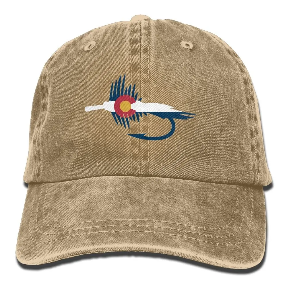 Колорадо государственный флаг Рыбная Приманка снасти мух Джинсовая Шляпа Для мужчин большой Бейсбол шапки
