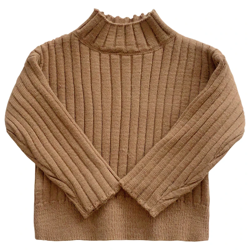 Осень-зима, свитер для маленьких девочек, детский плотный теплый свитер для отдыха, детская одежда