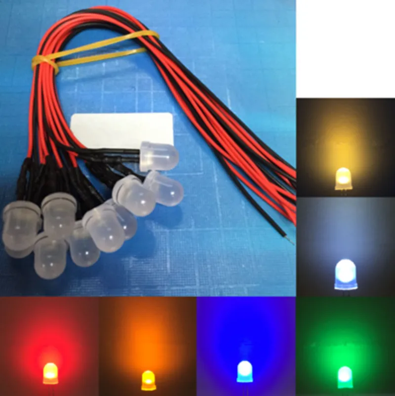 

5V12V6V9V with line light tube 8mm spray milk white scattering / LED lamp bead diode / red yellow blue light / line length 20CM