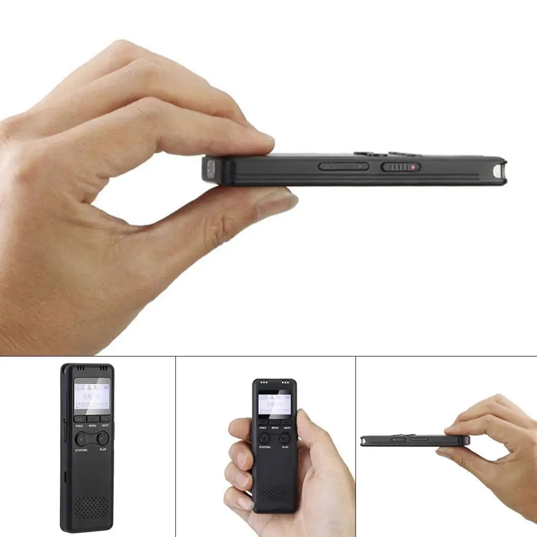Мини цифровой диктофон светодиодный экран MP3-плеер USB 2,0 MP3, WMA AGC шум литиевая батарея рекордер уменьшения