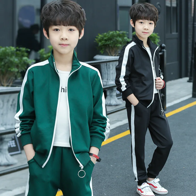 

2019 Spring Baby Casual Tracksuit Children Boys Cotton Zipper Jacket Pants 2Pcs/Sets Kids Leisure Sport Suit Boys Clothing