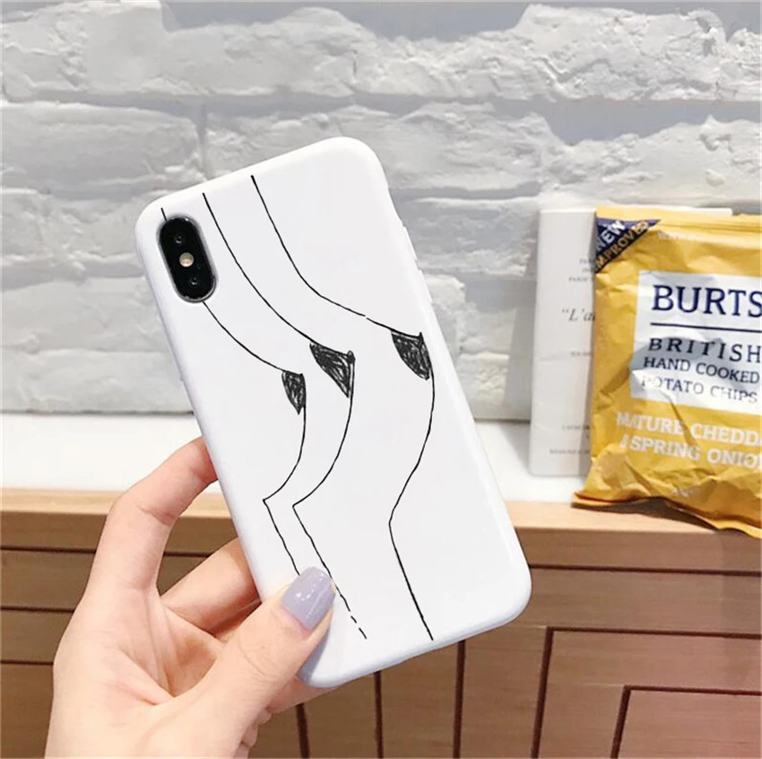 Забавный абстрактный художественный чехол с линиями для iphone 7 8 6 6s 11 pro plus чехол Модный чехол для телефона s мультяшный женский чехол для iphone X XS MAX - Цвет: BHSR-23261