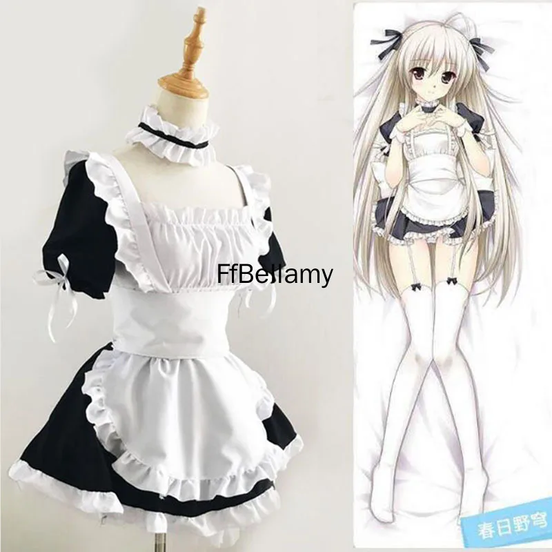 

Maid Cosplay Dress Lolita Japanese Girls Sweet Lolita Dresses Anime Yosuga No Sora Kasugano Sora Cartoon S-3XL Sleeve Length(cm)