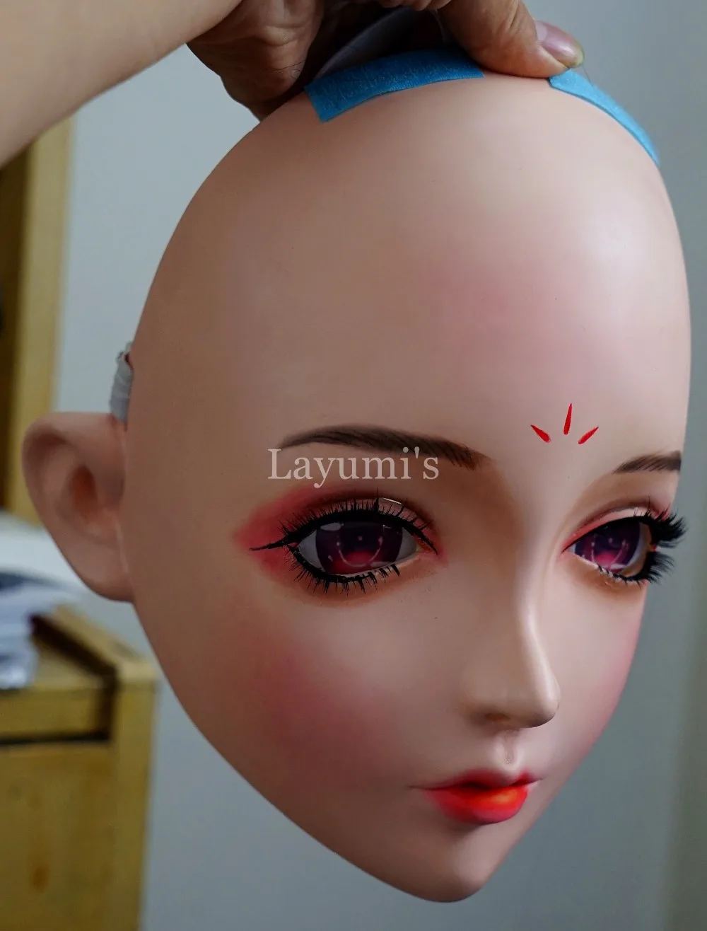NEW-32) силиконовый BJD кукла половина головки Kigurumi маска Трансвестит Красота макияж Косплэй маска Аниме Kigurumi маски