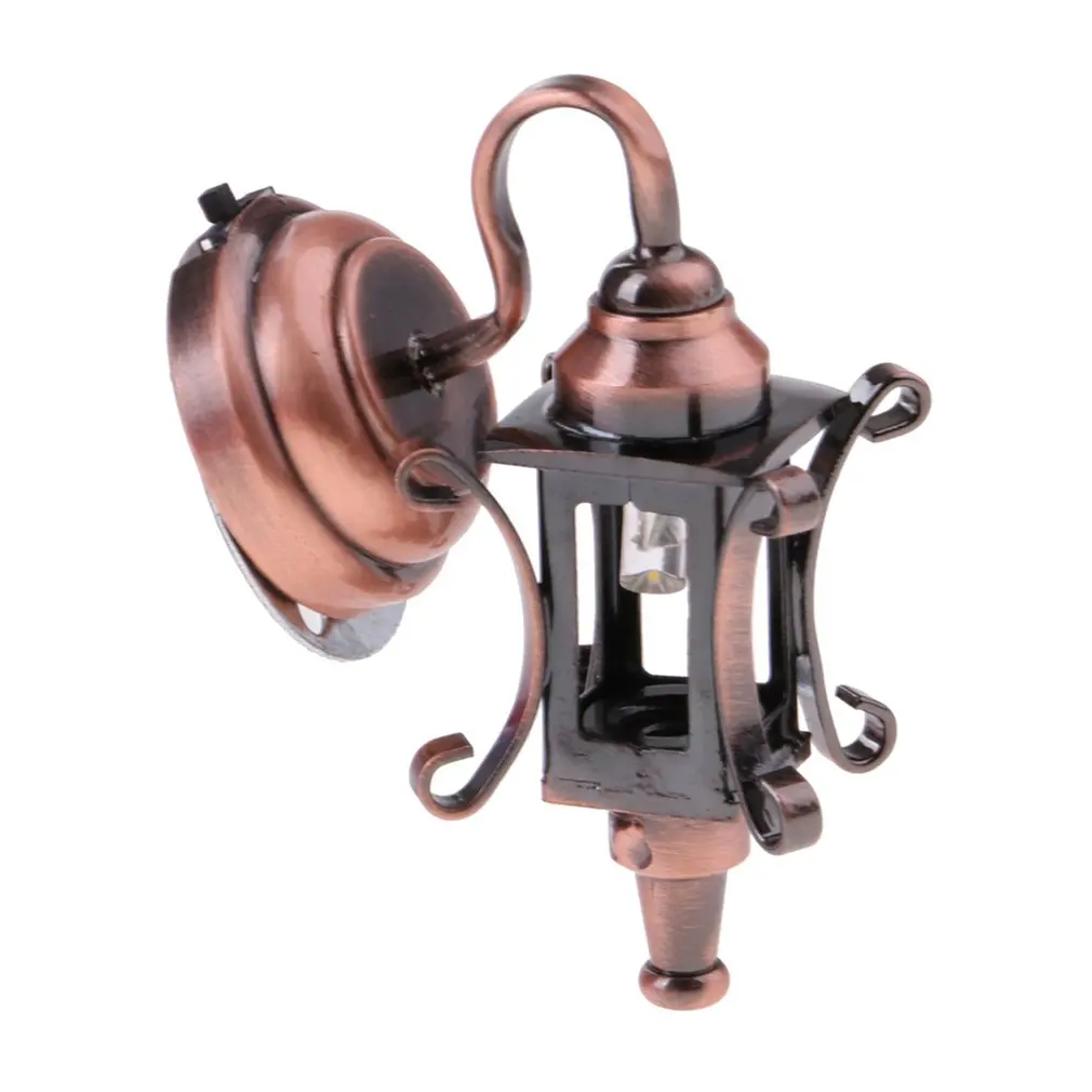 

Dollhouse Miniature Bronze Metal 1/12 Dollhouse MiniatureLED WallLight Model