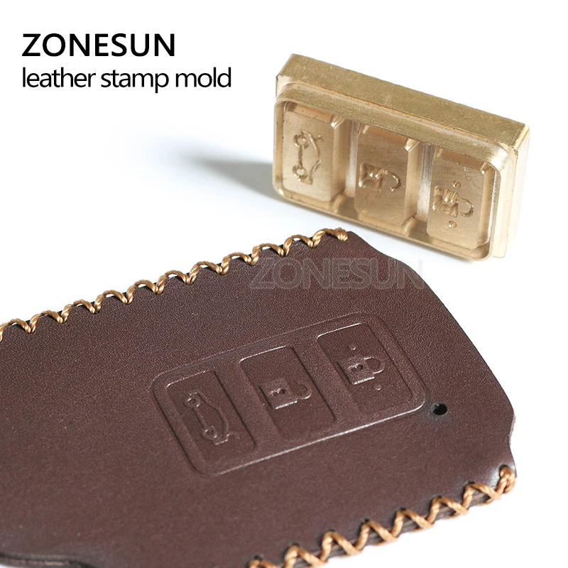 ZONESUN Custom LOGO Brass Mold Stamp Wood Leather Paper Embossing Mold DIY Design Mouldings Hot Foil Stamping Heat Press Machine 4