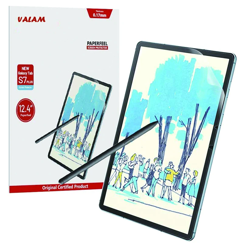 KATUMO Protector de Pantalla para Samsung Galaxy Tab S7+ 2 Pack S7 FE 12.4 Cristal Templado SM-T970/T975 Vidrio Templado 