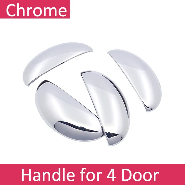 for 4 Door Роскошный хромированный набор для отделки дверных ручек для peugeot 206 206+ 206sw 206cc 1998 1999 2010 2011 2012 аксессуары наклейки для автомобиля - Название цвета: for 4 Door