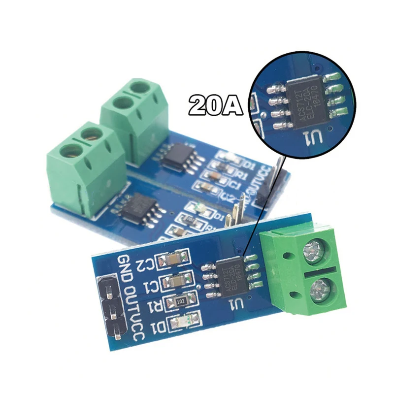 Горячая ACS712 5A 20A 30A диапазон Холла текущий сенсор модуль ACS712 модуль для Arduino 5A 20A 30A