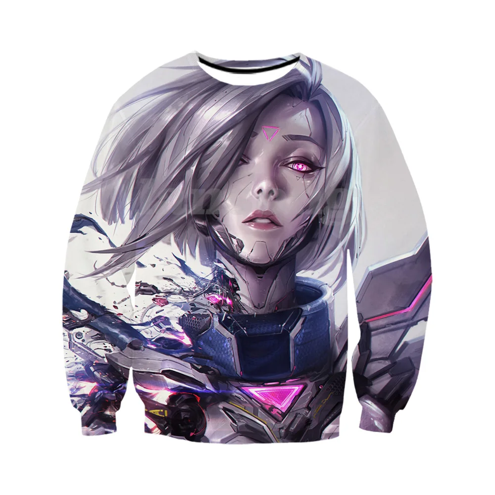 League of legends project fiora 3d печать футболки/толстовки/брюки мужские комплекты харадзуки