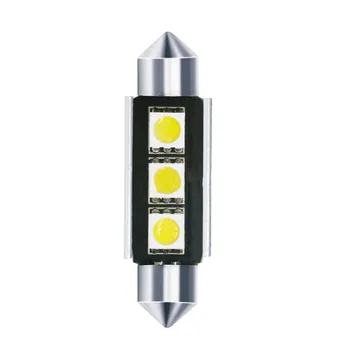 

2PCS Car led car top light cnabus decoding double point W5W 5050 3smd reading light license plate light light bulb
