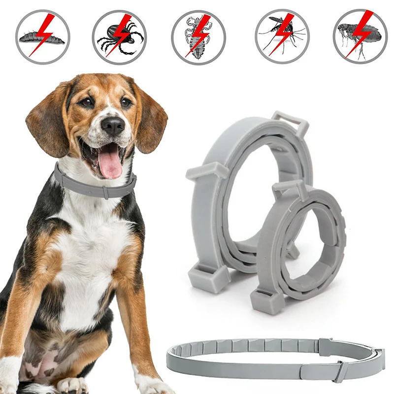 Collar de prevención de garrapatas para perros y gatos, Control de plagas naturales, ajustable a las pulgas