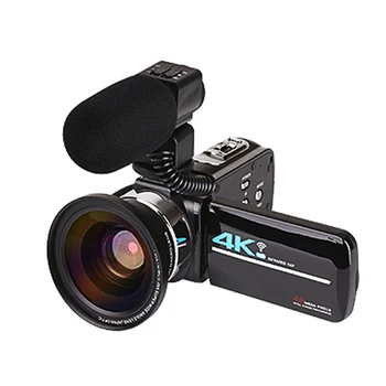 

48 Megapixel 4K Hd Digital Camera Wifi Wedding Dv Live Video Recorder with External Microphone