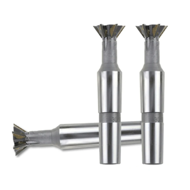 Tungsten steel dovetail slot milling cutter 45  55  60 degree straight  taper shank weld cutting dovetail forming end mill (6)