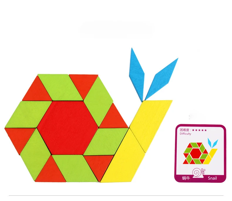 Wooden 3D Jigsaw Puzzle Tangram Montessori Educational Learning Toys Gifts Geometric Shape Puzzles Toy for Children Gifts