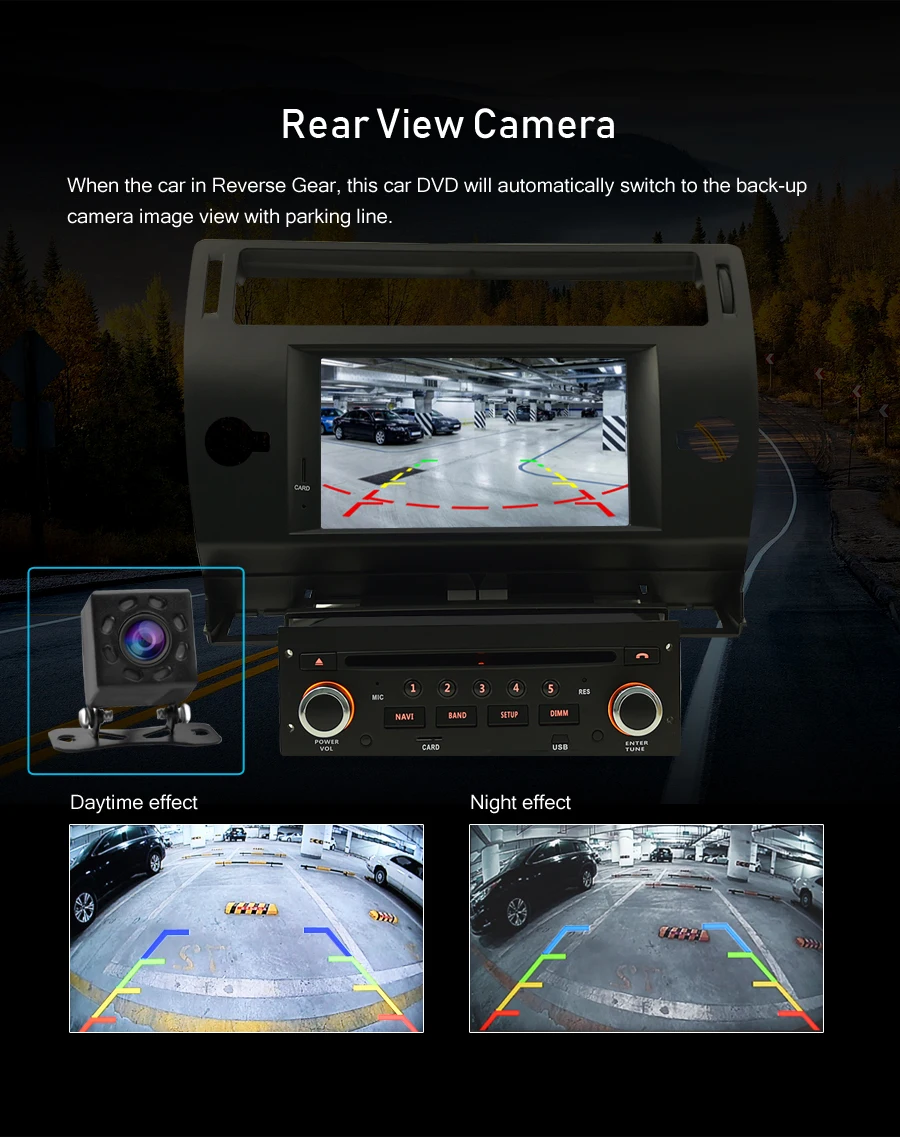 Clearance 7" Android 9.0 Car Radio GPS Navigation Multimedia Stereo Headunit For Citroen C4 C-Triomphe C-Quatre 2004-2009 Auto DVD Player 11