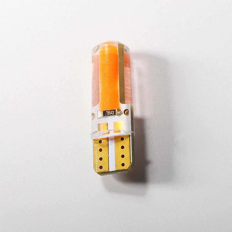 2PCS LED W5W T10 194 168 W5W COB 6SMD Led 주차 전구 자동 웨지 클리어런스 램프 실리카 밝은 흰색 라이센스 전구