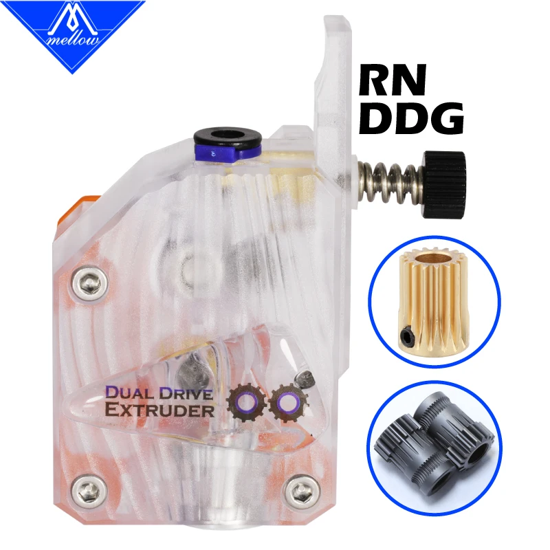 Mellow Bowden nf Cadeia à Base de Nitrogênio Rn-ddg Extrusora Dual Drive Gear para Impressora 3d Ender Blv Mgn Cube Flyingbear Ghost 5