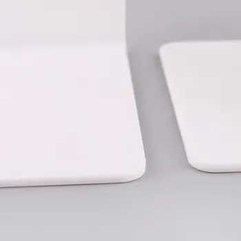 

2Pcs White Acrylic Bookends L-shaped Desk Organizer Desktop Book Holder School Stationery Office Accessories