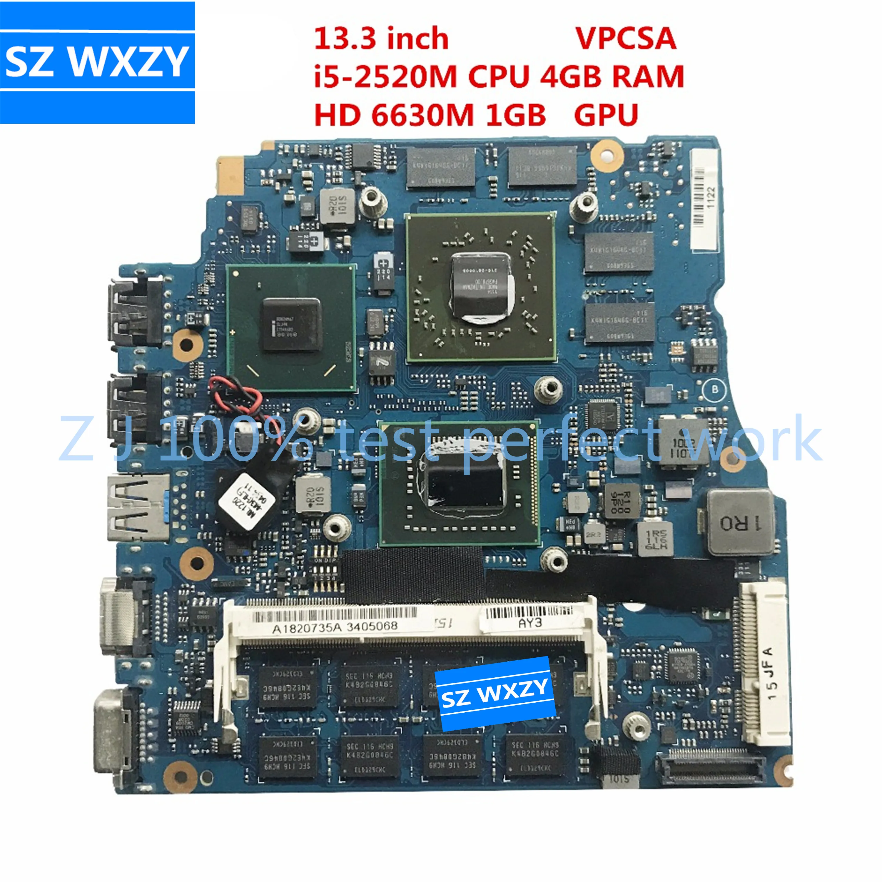 13 3 дюймовая материнская плата для ноутбука Sony VPCSA VPCSB MBX 237 A1820735A HM67 i5 2520M CPU 4 Гб RAM HD
