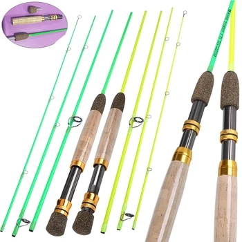 

Sougayilang Fly Fishing Rod 2.25M Meters 4 Section Green Yellow Dual-use Fishing Rods Fly Rod For Outdoor Fishing Tackle