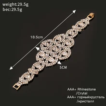 YFJEWE браслеты для женщин, подарок, свадебные ювелирные изделия, вечерние, для подарка,, массивные большие хрустальные браслеты со стразами, B161