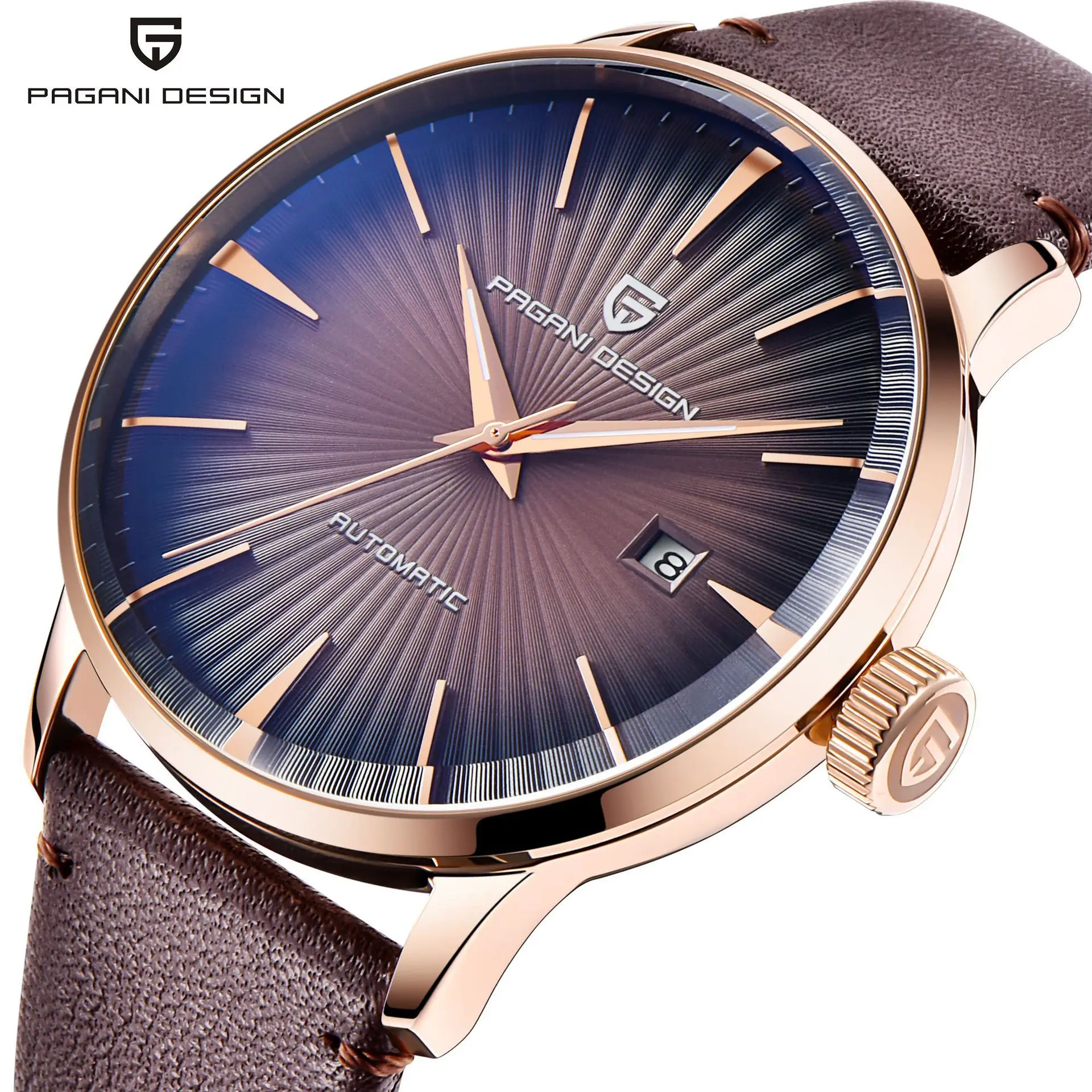 

New Style Analog Watch Men's Fully Automatic Korean-style Business Hollow out MEN'S Watch Waterproof Leather Watch Men's
