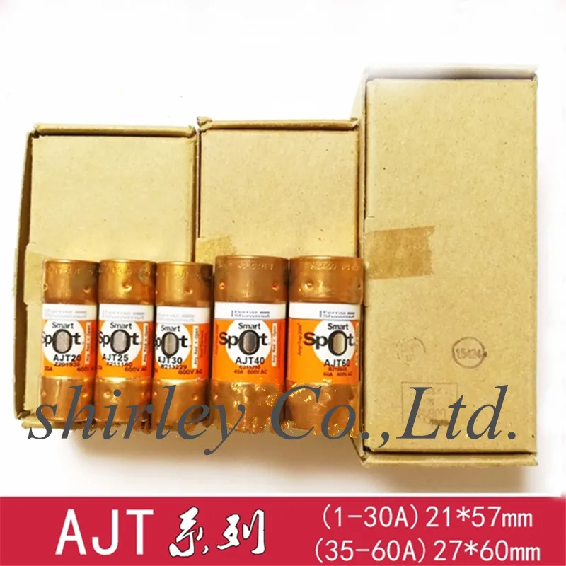 Новые оригинальные импортные 21X57 предохранители AJT1 AJT2 AJT3 AJT4 AJT5 AJT6 AJT7 AJT8 JAT10 3A 4A 10A 600V 21*57 мм