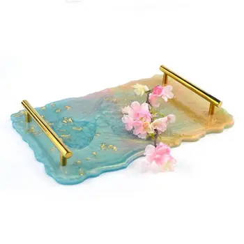 

Crystal Epoxy Resin Mold Fruit Plate Casting Silicone Mould Handmade DIY Crafts Tray Making Tool