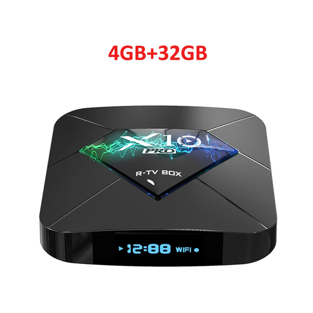 X10 PRO Android tv Box DDR4 4 ГБ ОЗУ 64 Гб ПЗУ Amlogic S905X2 телеприставка 2,4G 5G WiFi телевизионная коробка с Bluetooth 4K HD Smart медиаплеер - Цвет: 4GB 32GB TV BOX