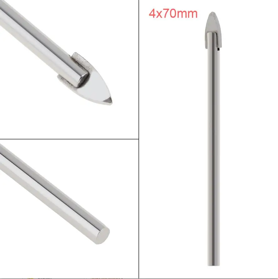 4x70mm 6x70 мм серебряные стеклянные мраморные фарфоровые наконечники для керамической плитки сверла для электрической дрели - Цвет: 4x70mm