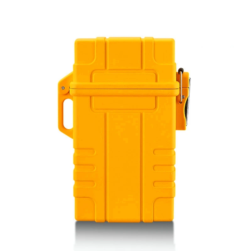 Yellow Новинка usb зарядка Зажигалка Открытый водонепроницаемый чехол для сигарет 20 креативный чехол для сигарет с usb зарядкой зажигалки гаджеты для мужчин - Цвет: Yellow