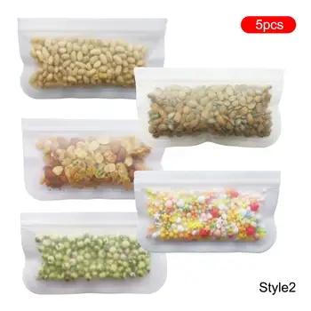 

PEVA Food Storage Bags Set of 12 BPA-Free Small and Large Sizes Airtight Reusable Food Bags