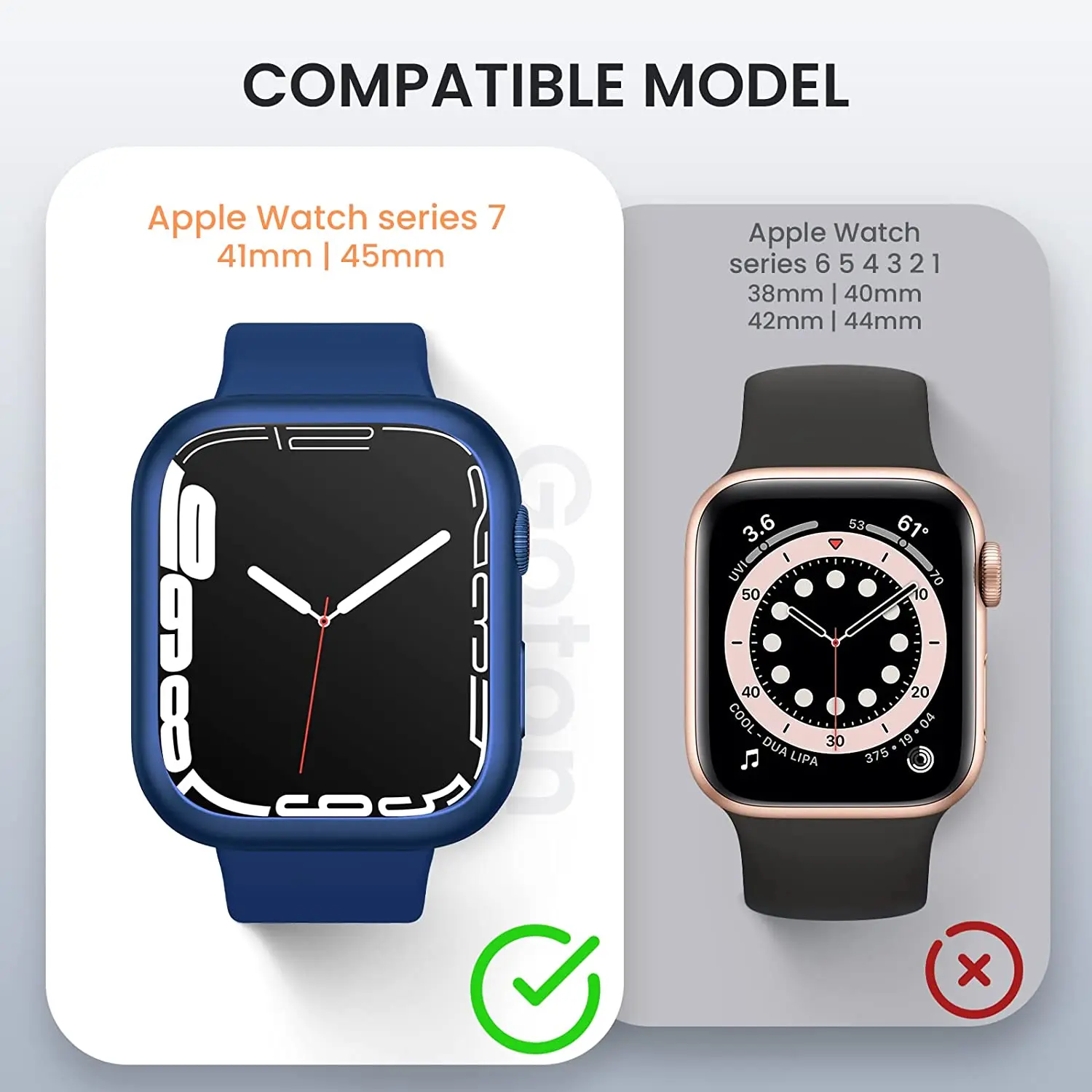 Cover for Apple Watch  45mm 41mm  44mm  40mm 42mm 38mm Shock-Proof Resist Bumper Protective Case for iWatch SE 7 6 5 4 3 2 1