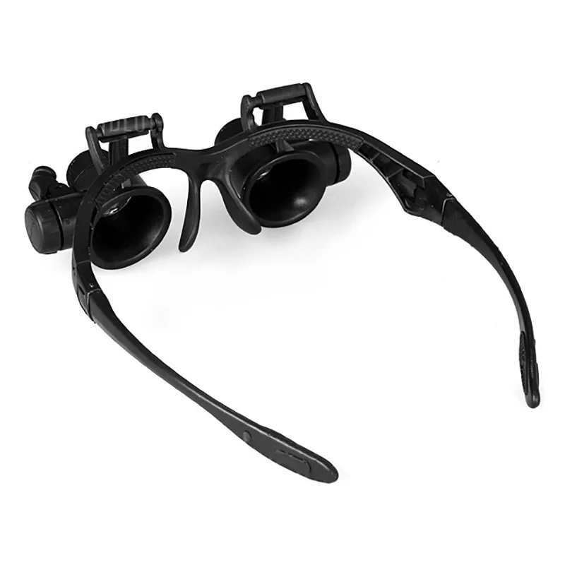 20X Illuminated Magnifier Headband Eyewear Watch Repairing Watchmaker Magnifying Glass Jeweler with 2 LED Light Lighting Loupe