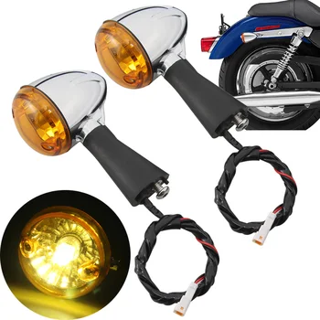 

Motorcycle Rear Turn Signal Light LED Indicator Amber Case Cover For Indian Scout Sixty BOBBER 2014-2019