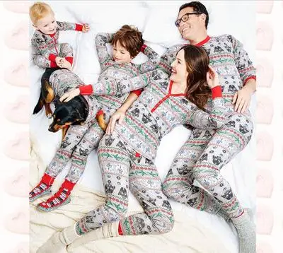 

2021 New Year Xmas Family Kids Adult Matching Christmas Pajamas Set Striped Elk Casual Family Matching Outfit Nightwear PJ Set