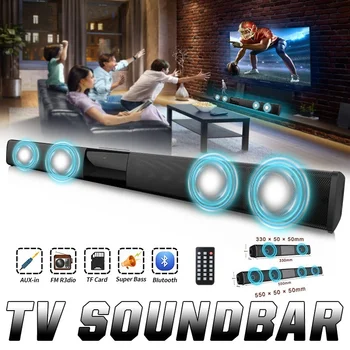 

Luxury Upgrade Wireless Bluetooth Soundbar Stereo Speaker TV Home Theater Sound Bar for 3.5mm Output TV