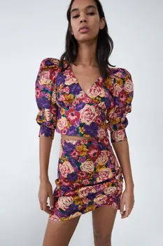 

2020 Spring Summer New Print zaraing women blouse Shirt sheining vadiming female blouse Shirt top clothes Bgb9895