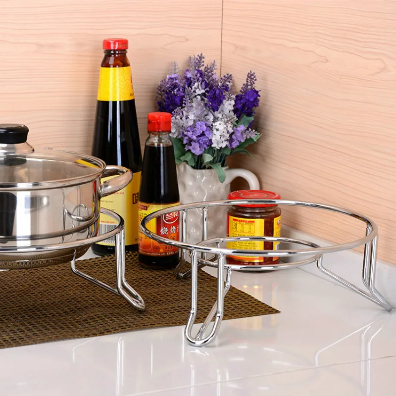 

Stainless Steel Multi-purpose Bold Three-legged Kitchen pot heat preservation dish insulation pad small tool holder