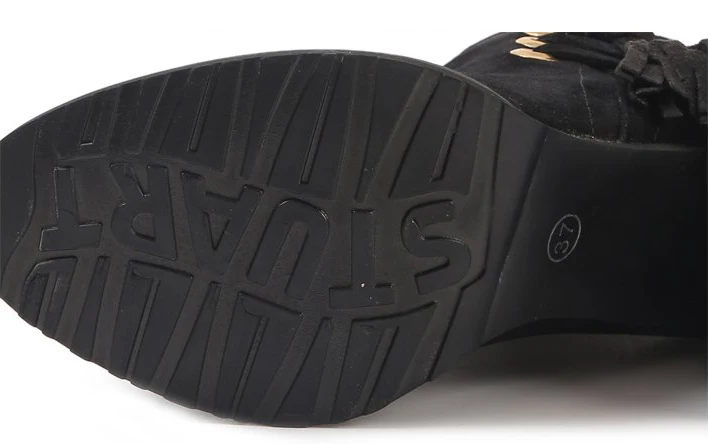 Сапоги Aleafalling женские теплые уличные высокие ботинки на молнии с перекрестной