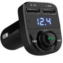 Kit d'appel mains libres bluetooth 5.0, Audio de voiture, FM X8, double émetteur, modulateur Aux, lecteur MP3, véhicule, chargeur USB 3.1A, nouveau