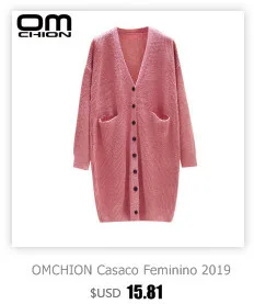 OMCHION Casaco Feminino осень зима корейский длинный кардиган женский Повседневный свободный толстый трикотаж свитер пальто LP174