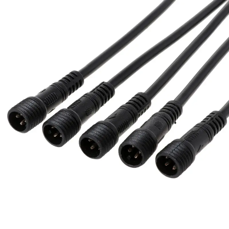 

5 Pairs Male to Female 4pin Wire Connector Waterproof Anti Dust Black Cable for LED Strips Light Lighting Electronics