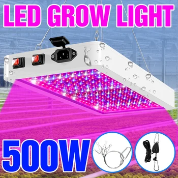 

Indoor Full Spectrum LED Phyto Grow Light 300W 500W Flower Plant Lamp US EU UK Plug Seedling Fito Lights LED Hydroponics Lampara