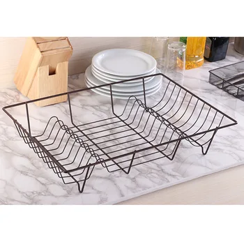 

Kitchen Storage Organizer Dish Drainer Drying Rack Metal Kitchen Sink Holder Tray for Plates Bowl Cup Tableware Shelf Basket