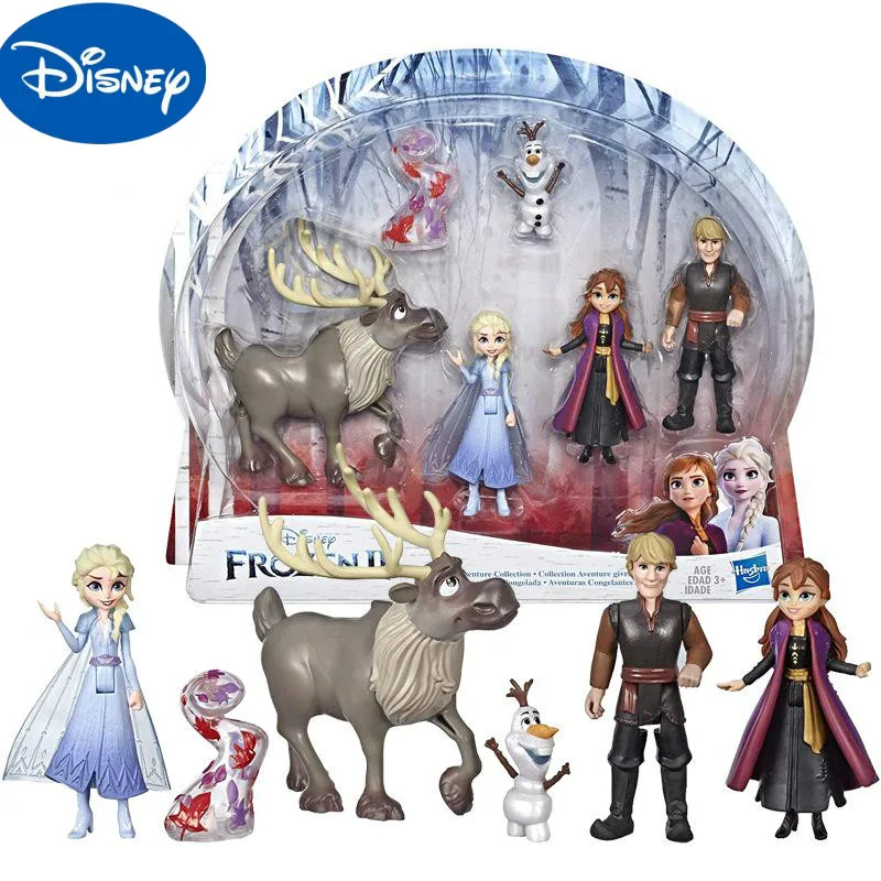 

Original Disney Frozen2 Elsa Anna Doll 6pcs Family Photo Suit Birthday Gifts Toys For Children Good Quality Gifts Plastic Baby D