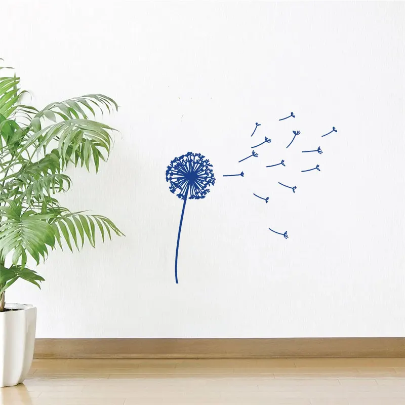 

Hot Black Dandelion Sitting Room Bedroom Wall Stickers Household Adornment Wall Stickers On The Wall DW6271