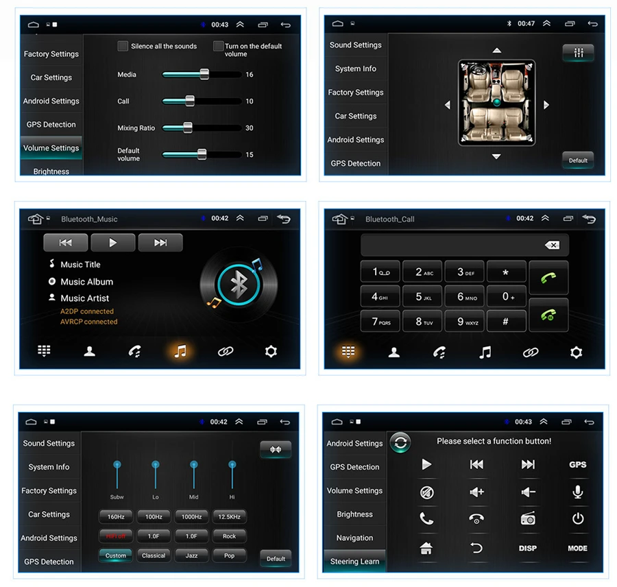 9" 4core 1+16G Android 9.0 Car MP5 Player Car Radio 2DIN GPS Universal Car Multimedia Player with Background Atmosphere Lamp