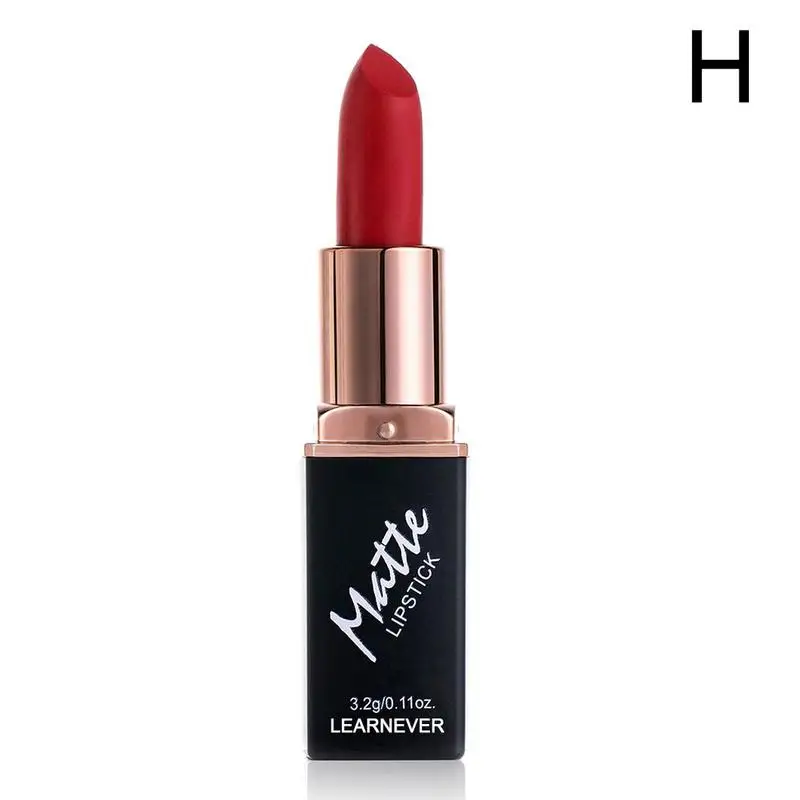 Lips Makeup 12 Colors Lipstick Long Lasting Moisturizing Lip Stick Cosmetic Velvet Lipstick Red Lip Matte Lipstick Waterproof - Цвет: H